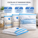 Kit 5 Sacos a Vácuo Organizadores + Bomba Manual ou Elétrica 110V