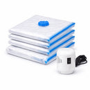 Kit 5 Sacos a Vácuo Organizadores + Bomba Manual ou Elétrica 110V